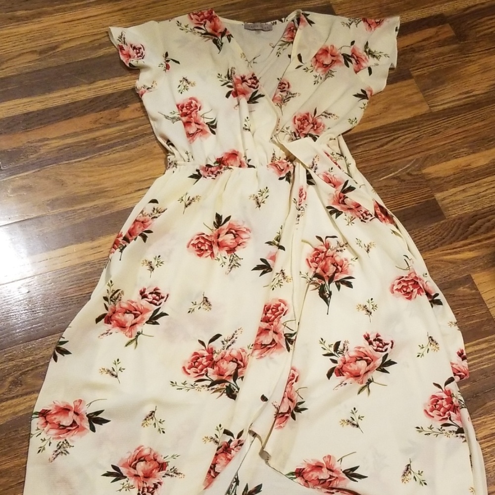 Floral high low dress